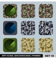 Set Of App Icon Backgrounds Frames Templates Set vector image