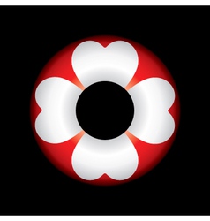 An Isolated Life-Buoy Icon vector image