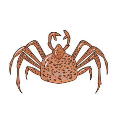 King crab icon in cartoon style isolated on white vector image