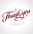 Thank you hand lettering vector image