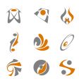 Set of abstract symbols vector image