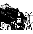 Mountains landscape vector image