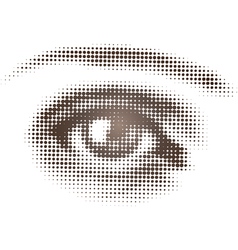 Halftone Brown Eye vector image