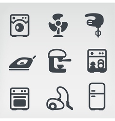 Home appliances icon set vector image