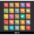 Trendy Icons With Long Shadow Set 6 vector image