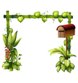 Floral mailbox vector image