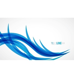 Blue wave vintage background vector image