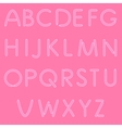 Girlish Letters ABC Font Isolated On Pink vector image