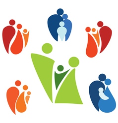 Family set vector image