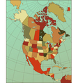 North america map vector image