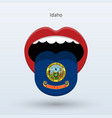 Electoral vote of idaho abstract mouth vector image