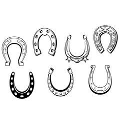 Lucky horseshoes vector image