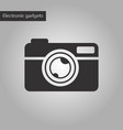 Black and white style icon camera vector image