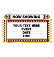 Theater marquee sign vector image