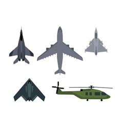 Set of Military Aircraft vector image