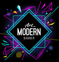 Modern art banner 5 vector image
