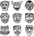 Set of masks vector image