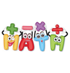 Boy with math problem sign Royalty Free Vector Image