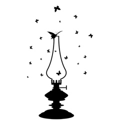 Kerosene lamp vector image