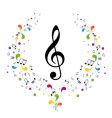 Music logo treble clef and vector image