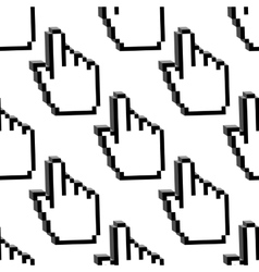 Pixelated cursor hands seamless pattern Pixelated cursor hands seamless pattern vector image