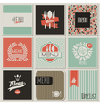 Retro-styled restaurant menu designs vector image