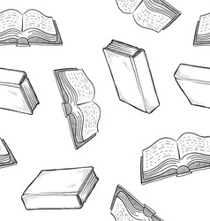 Doodle books pattern seamless vector image