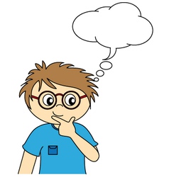 Child thinking vector image