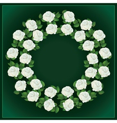 Ornament of white roses element for design vector image