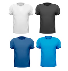 Black and white and color men t-shirts Design vector image