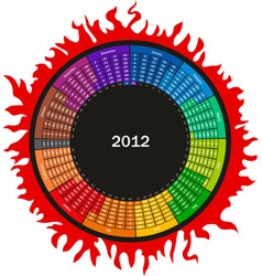 Calendar 2012 vector image