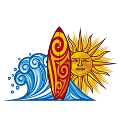 Surf board vector image