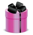 Gift box with silk bow vector image
