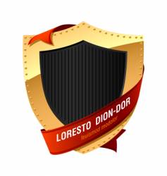 Shield with ribbon vector image