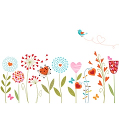 Floral design vector image