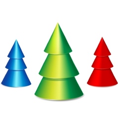Christmas tree set vector image