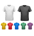 Black and white and color men t-shirts Design vector image