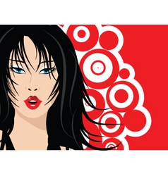 Sexy female face vector image