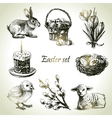 Easter set vector image