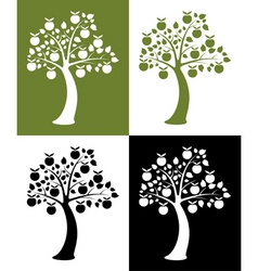 Set of apple trees vector image