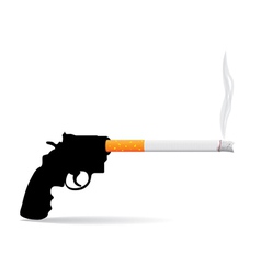 Gun and cigarette vector image