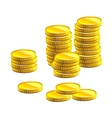 Many gold coins vector image