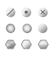 Set of metal screws and bolts Set of metal screws and bolts vector image