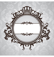 Vintage floral frame vector image