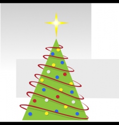Merry Christmas tree vector image