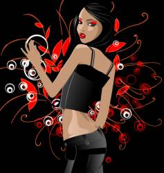 Girl illustration vector image