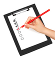 Clipboard with check-boxes vector image