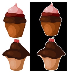 Set of artoon cake eps10 vector image