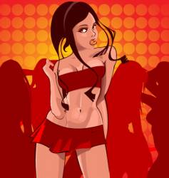 Girls party vector image