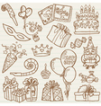 Hand drawn Birthday Celebration vector image